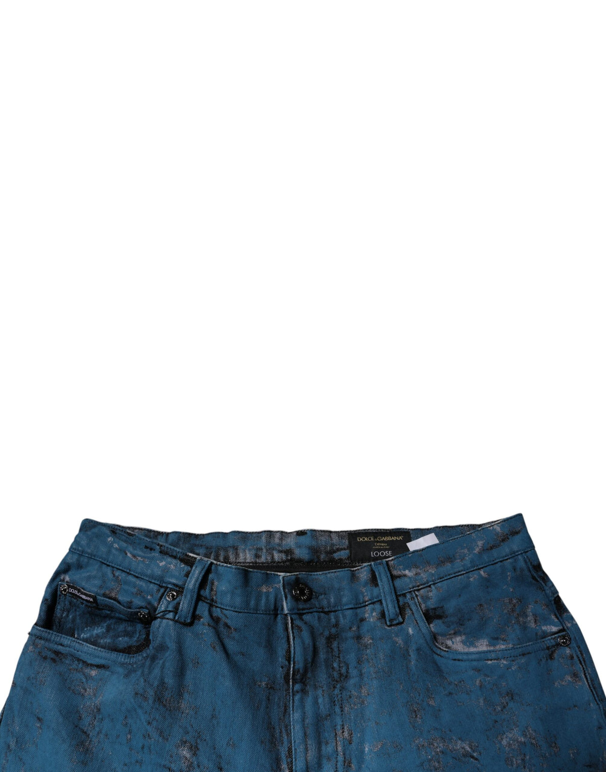 Jean skinny en coton bleu tie-dye pour homme Dolce &amp; Gabbana