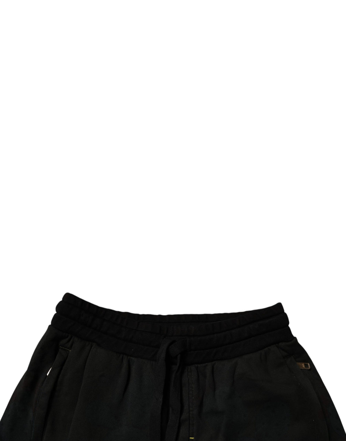 Shorts de survêtement en coton noir Dolce &amp; Gabbana pour homme - Bermuda