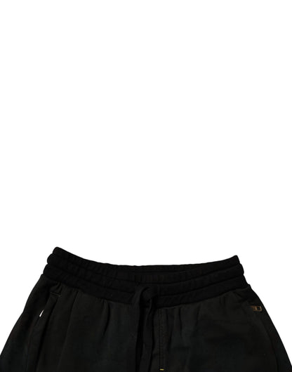 Dolce & Gabbana Black Cotton Sweatshorts Men Bermuda Shorts