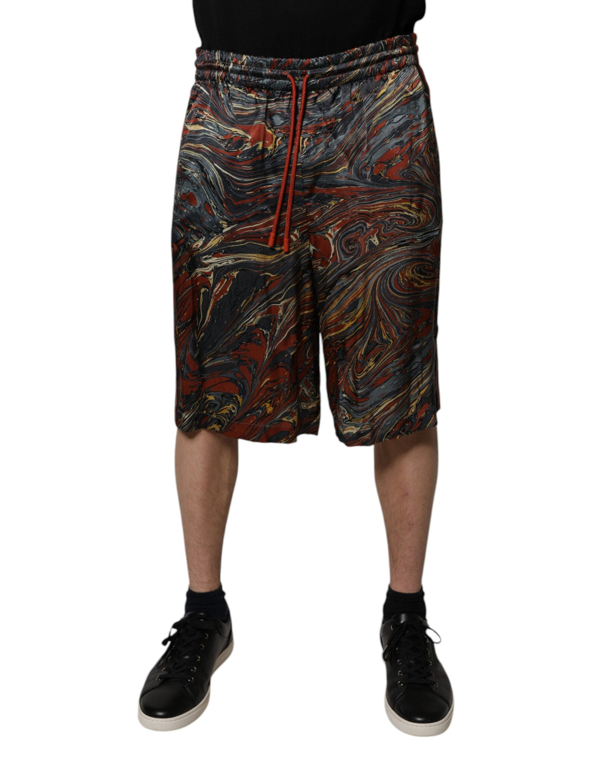 Short Bermuda à imprimé marbré multicolore de Dolce &amp; Gabbana