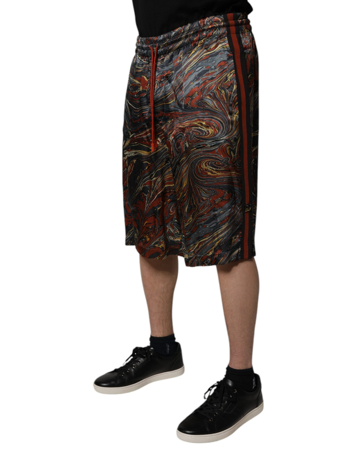 Short Bermuda à imprimé marbré multicolore de Dolce &amp; Gabbana