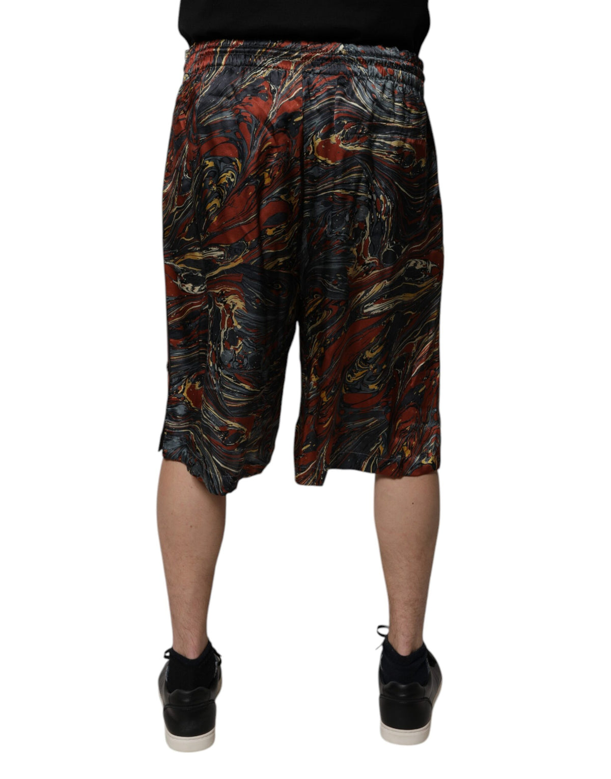Short Bermuda à imprimé marbré multicolore de Dolce &amp; Gabbana