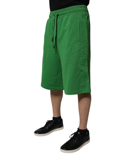 Shorts Bermuda en coton vert Dolce & Gabbana pour homme