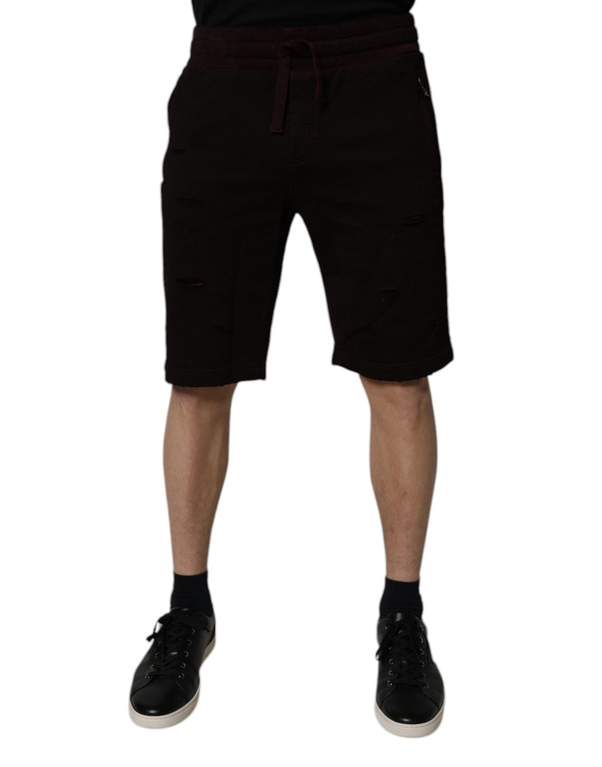 Shorts de survêtement en coton marron pour homme Dolce &amp; Gabbana