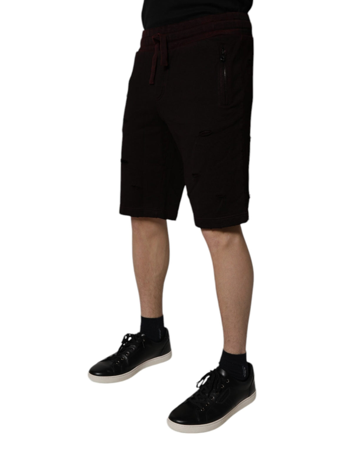 Shorts de survêtement en coton marron pour homme Dolce &amp; Gabbana