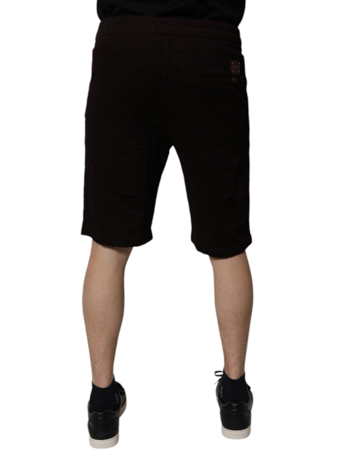 Shorts de survêtement en coton marron pour homme Dolce &amp; Gabbana