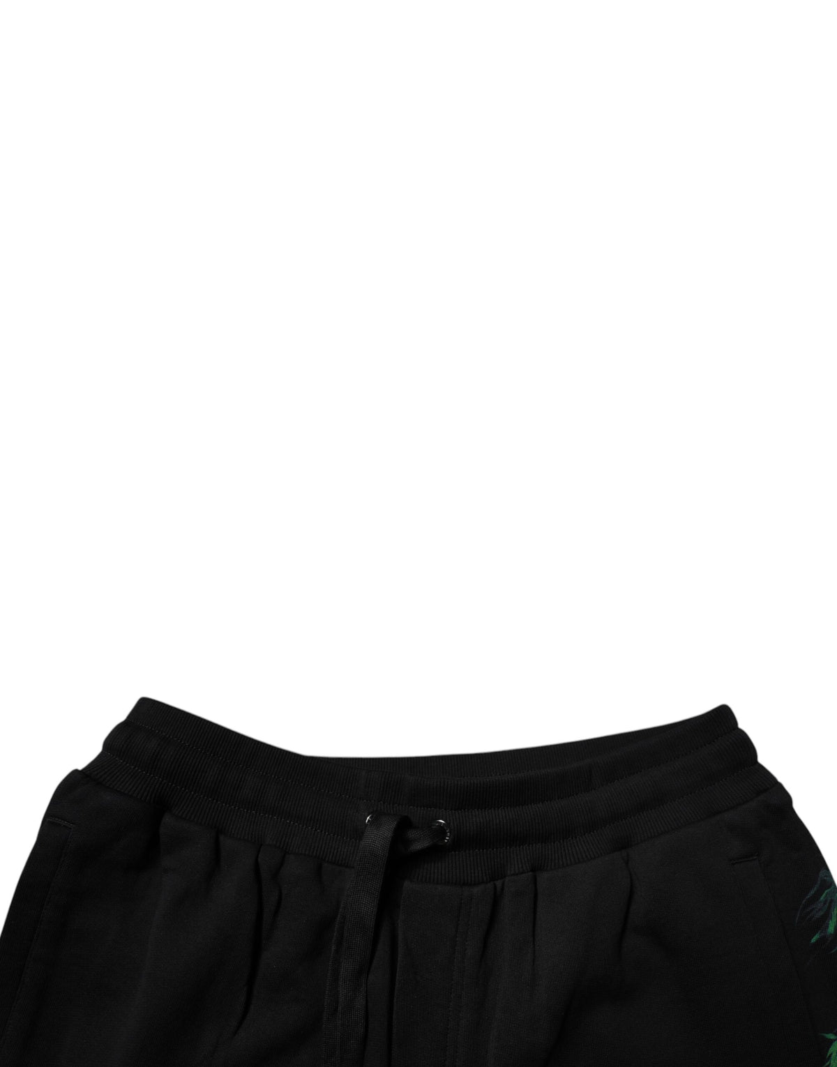 Shorts Bermuda en coton noir à imprimé floral et logo de Dolce &amp; Gabbana