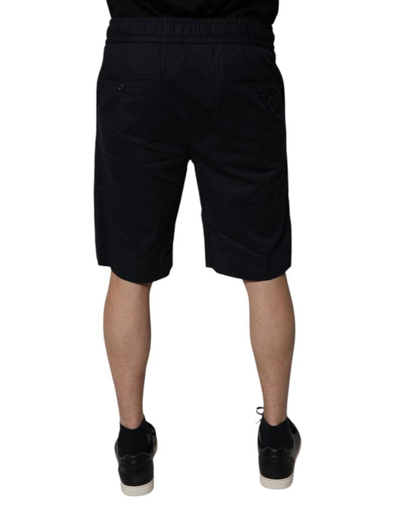 Dolce &amp; Gabbana Zwarte Katoenen Sweatshorts Heren Bermuda Shorts