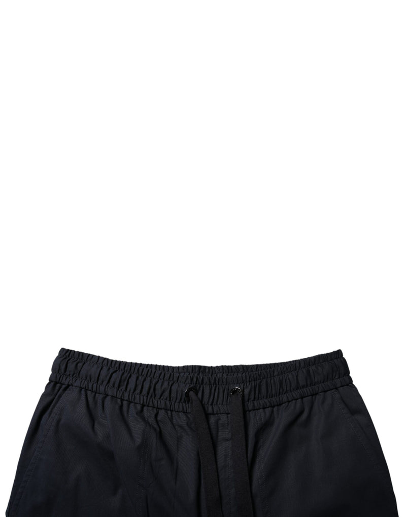 Dolce &amp; Gabbana Zwarte Katoenen Sweatshorts Heren Bermuda Shorts