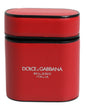 Étui à rabat pour Airpods Dolce &amp; Gabbana en cuir de veau rouge avec logo imprimé