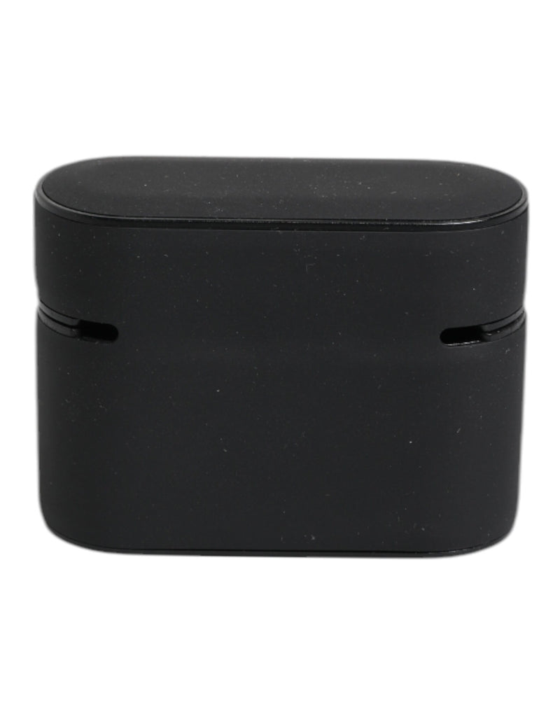 Étui pour Airpods Dolce &amp; Gabbana en silicone noir et orange avec logo en relief