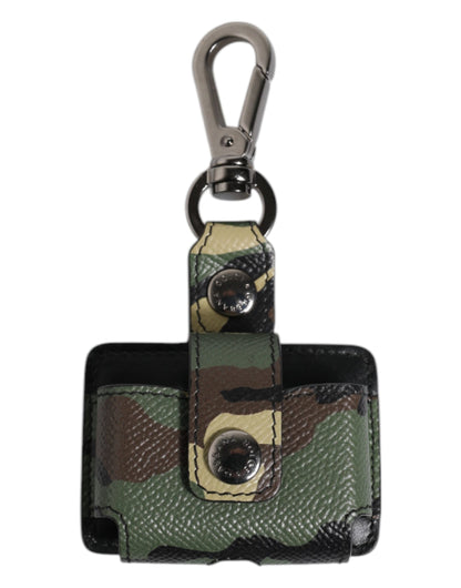 Dolce &amp; Gabbana Multicolor Camouflage Leren Airpods Case