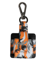 Étui pour Airpods en cuir camouflage multicolore Dolce &amp; Gabbana