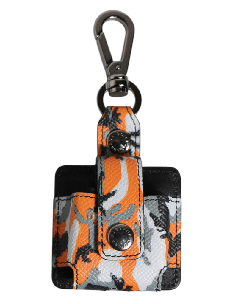 Dolce &amp; Gabbana Multicolor Camouflage Leren Airpods Case