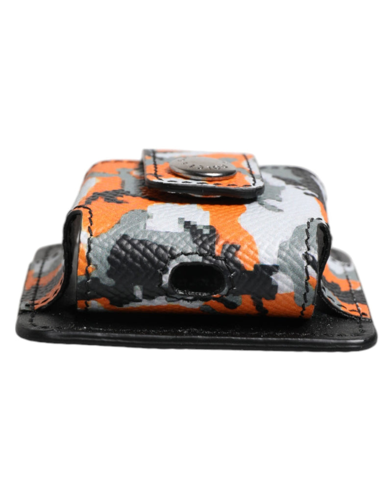 Dolce &amp; Gabbana Multicolor Camouflage Leren Airpods Case