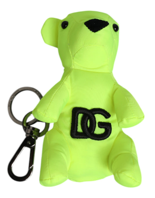 Porte-clés Dolce & Gabbana avec logo brodé ours vert