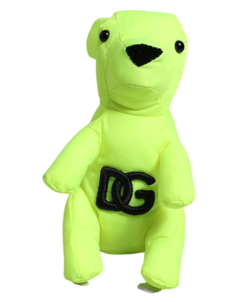 Dolce &amp; Gabbana Groene Beer Geborduurd Logo Sleutelhanger Sluiting Sleutelhanger