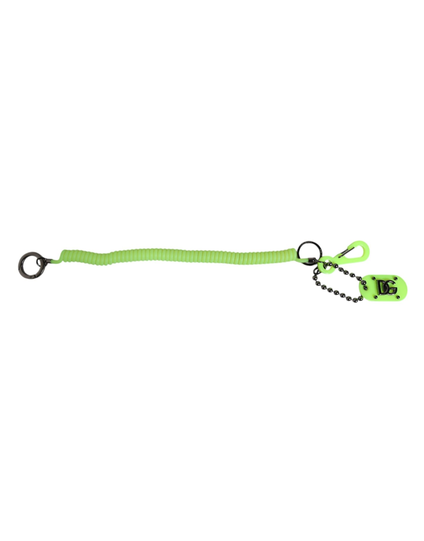 Dolce & Gabbana Groene Veerkrachtige Sleutelhanger DG Logo Heren Sleutelhanger