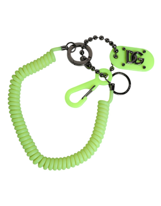 Porte-clés Dolce & Gabbana Green Springy avec logo DG pour homme