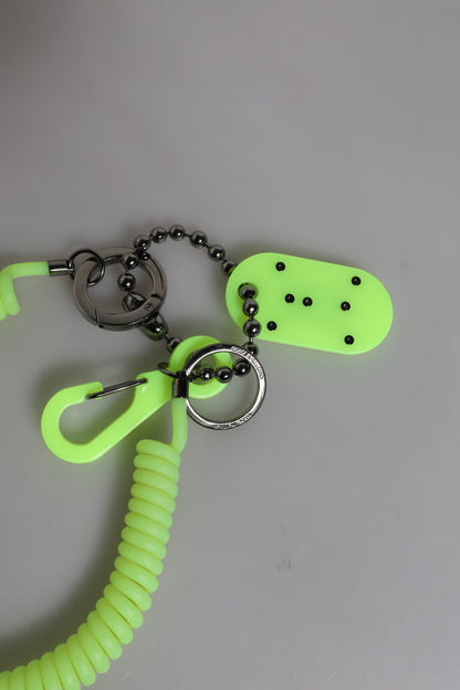 Dolce & Gabbana Groene Veerkrachtige Sleutelhanger DG Logo Heren Sleutelhanger