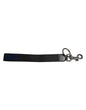 Porte-clés Dolce & Gabbana en nylon noir avec logo argenté pour homme