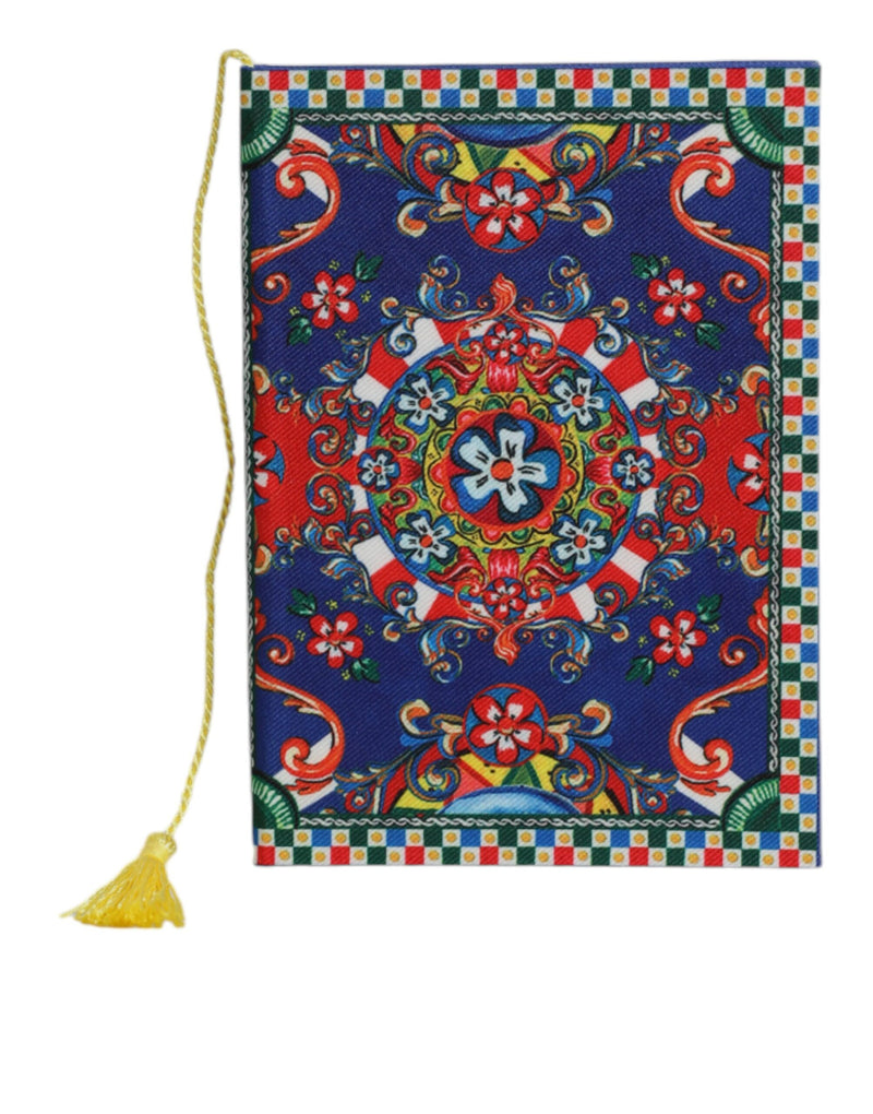 Dolce &amp; Gabbana Notitieboekje met veelkleurige polyester Carretto Siciliano-print