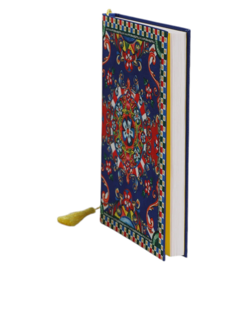Dolce &amp; Gabbana Notitieboekje met veelkleurige polyester Carretto Siciliano-print