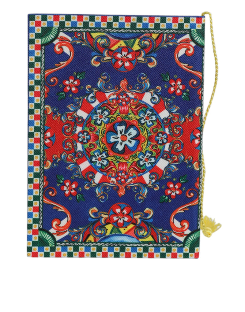 Dolce &amp; Gabbana Notitieboekje met veelkleurige polyester Carretto Siciliano-print