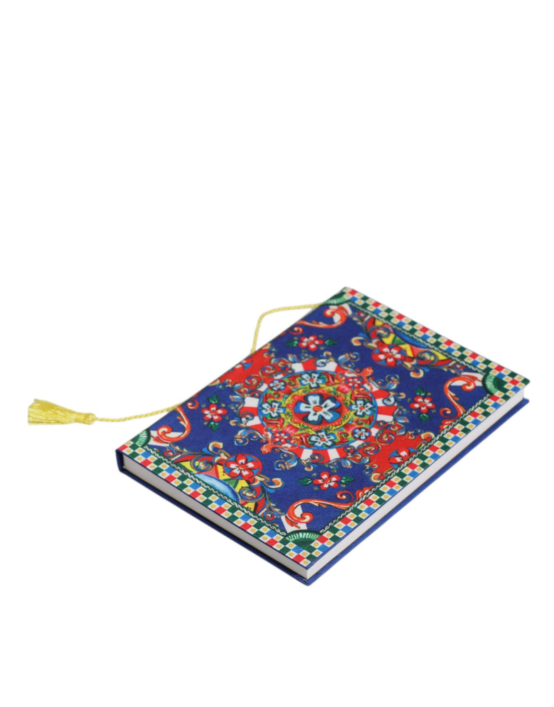 Dolce &amp; Gabbana Notitieboekje met veelkleurige polyester Carretto Siciliano-print