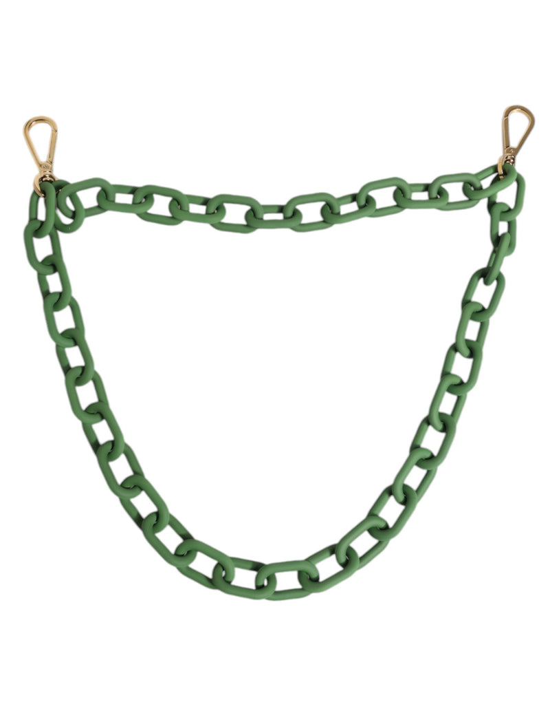Dolce &amp; Gabbana Groene Plexy Acryl Dikke Gouden Hardware Portemonneeketting