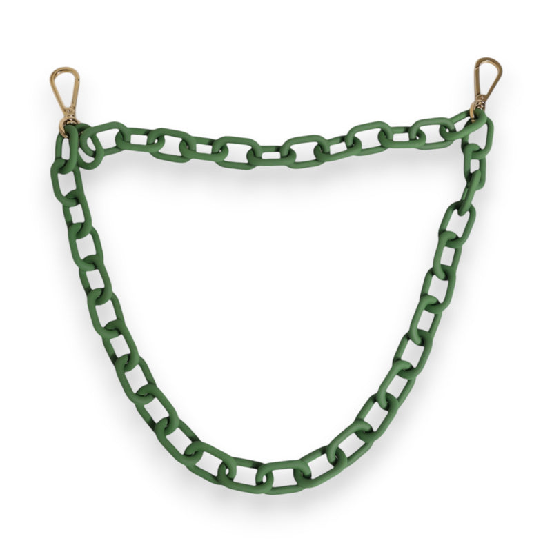 Dolce &amp; Gabbana Groene Plexy Acryl Dikke Gouden Hardware Portemonneeketting