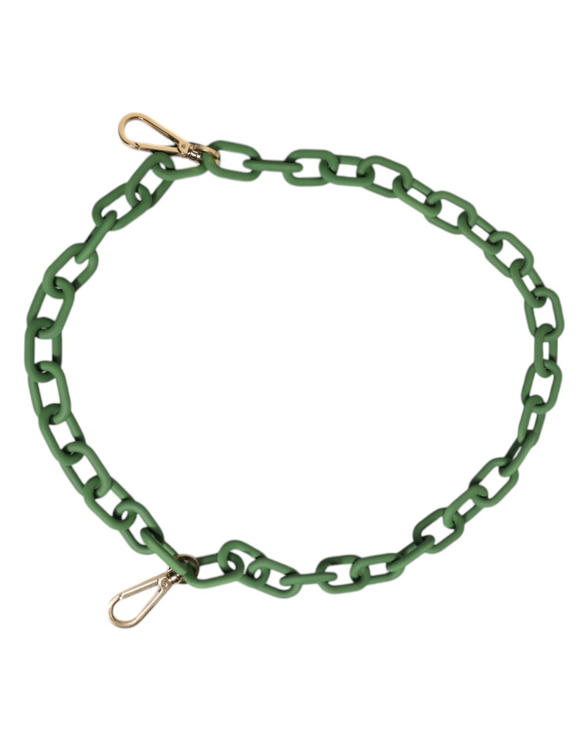 Chaîne de portefeuille épaisse en acrylique plexiglas vert Dolce &amp; Gabbana avec quincaillerie dorée