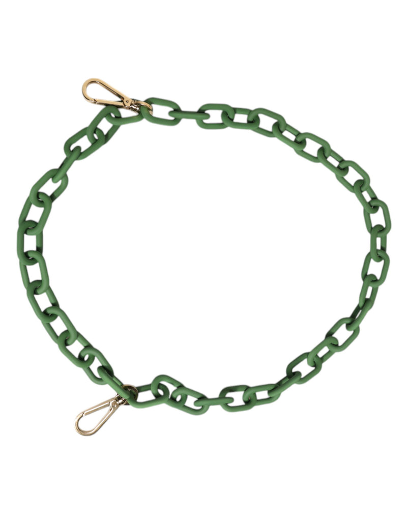 Dolce &amp; Gabbana Groene Plexy Acryl Dikke Gouden Hardware Portemonneeketting