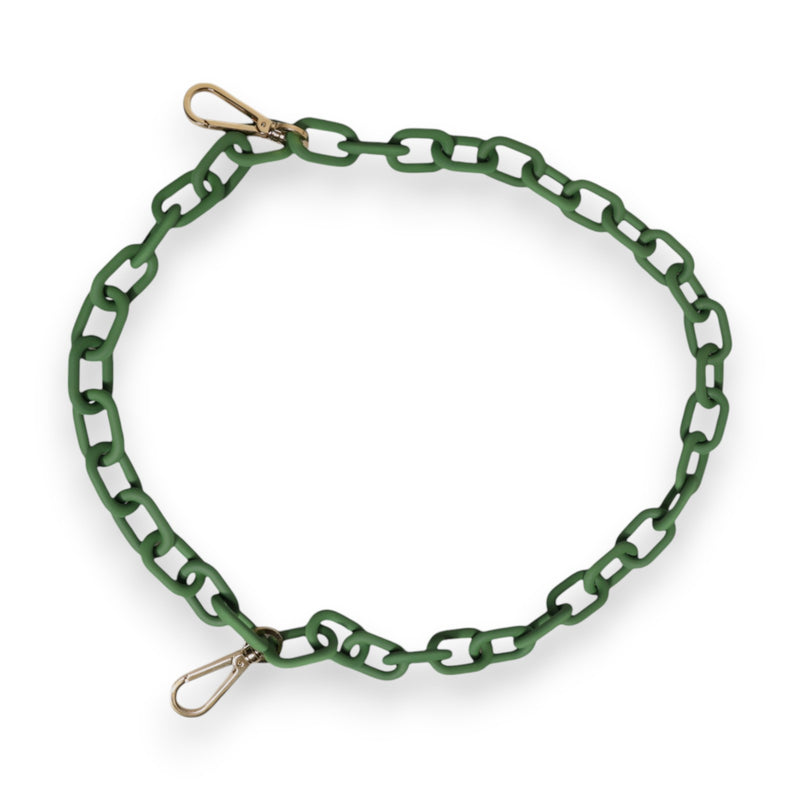 Dolce &amp; Gabbana Groene Plexy Acryl Dikke Gouden Hardware Portemonneeketting