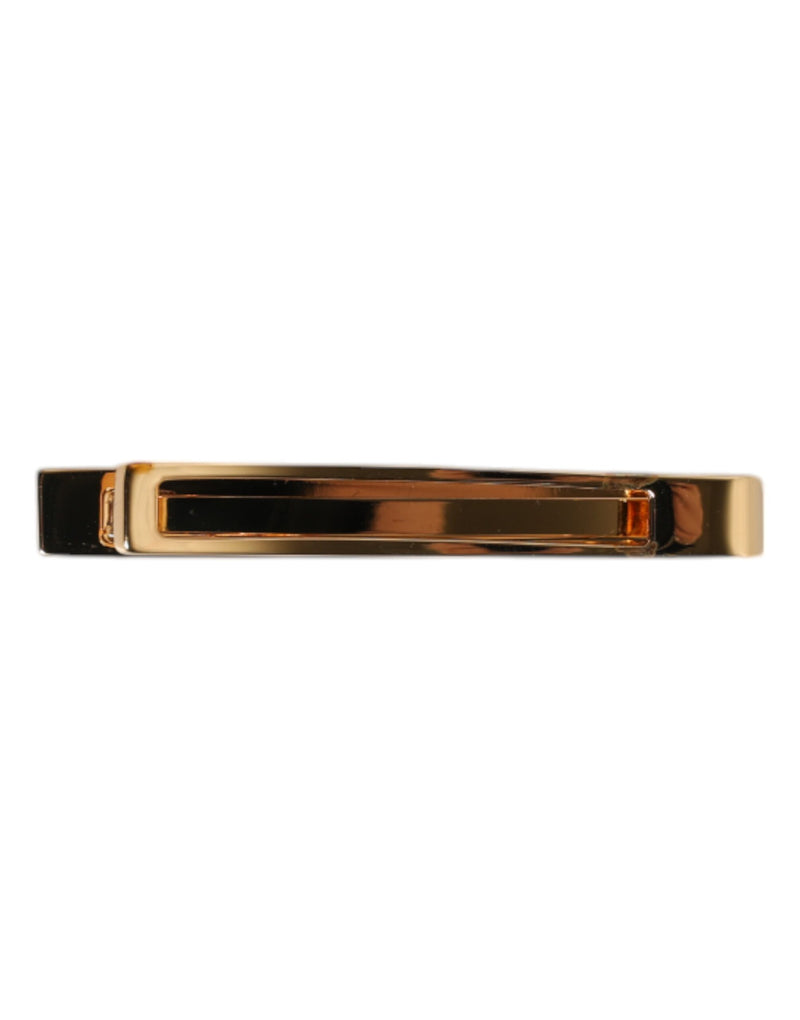 Dolce &amp; Gabbana goudkleurige stropdasclip met messing logo en merklogo