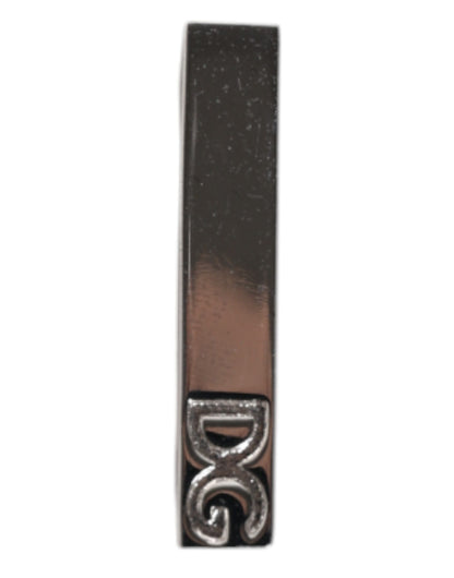 Dolce &amp; Gabbana zilveren stropdasclip met messing logo en merklogo