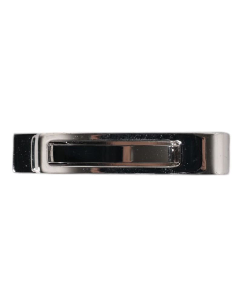 Dolce &amp; Gabbana zilveren stropdasclip met messing logo en merklogo