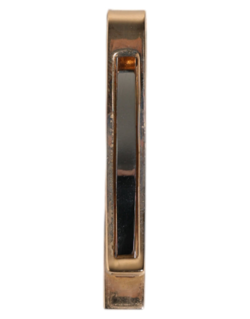 Dolce &amp; Gabbana goudkleurige stropdasclip met messing logo en merklogo