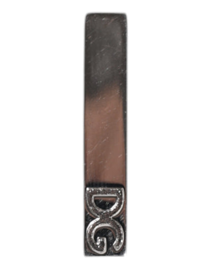 Dolce & Gabbana Silver Tone Brass Logo Branded Tie Clip Bar