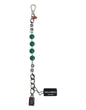 Dolce & Gabbana Silver Tone Brass Bead Dice Logo Embellish Charm Bracelet