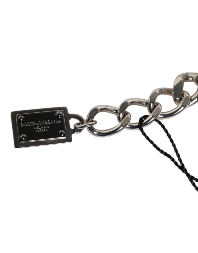 Bracelet Charm en Argent avec Logo Dolce & Gabbana