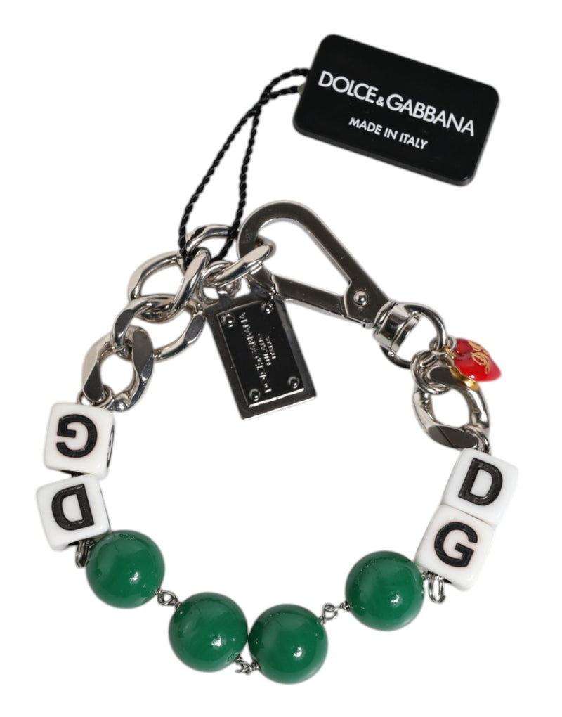 Bracelet Charm en Argent avec Logo Dolce & Gabbana
