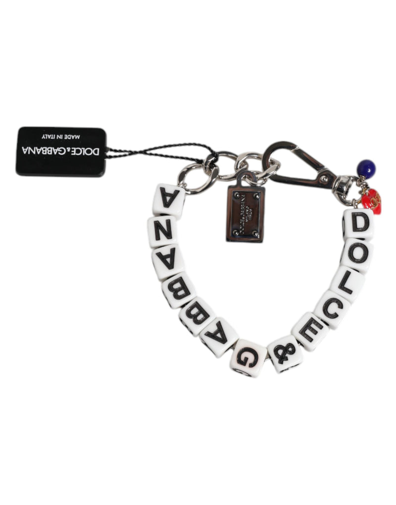 Dolce & Gabbana Bracelet en Chaîne Argent avec Charms Logo DG