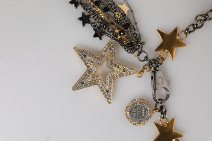 Dolce & Gabbana Zilveren Gouden Messing Versierde Taillekettingriem