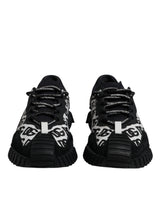 Dolce & Gabbana Black Logo Lace Up Low Top NS1 Sneakers