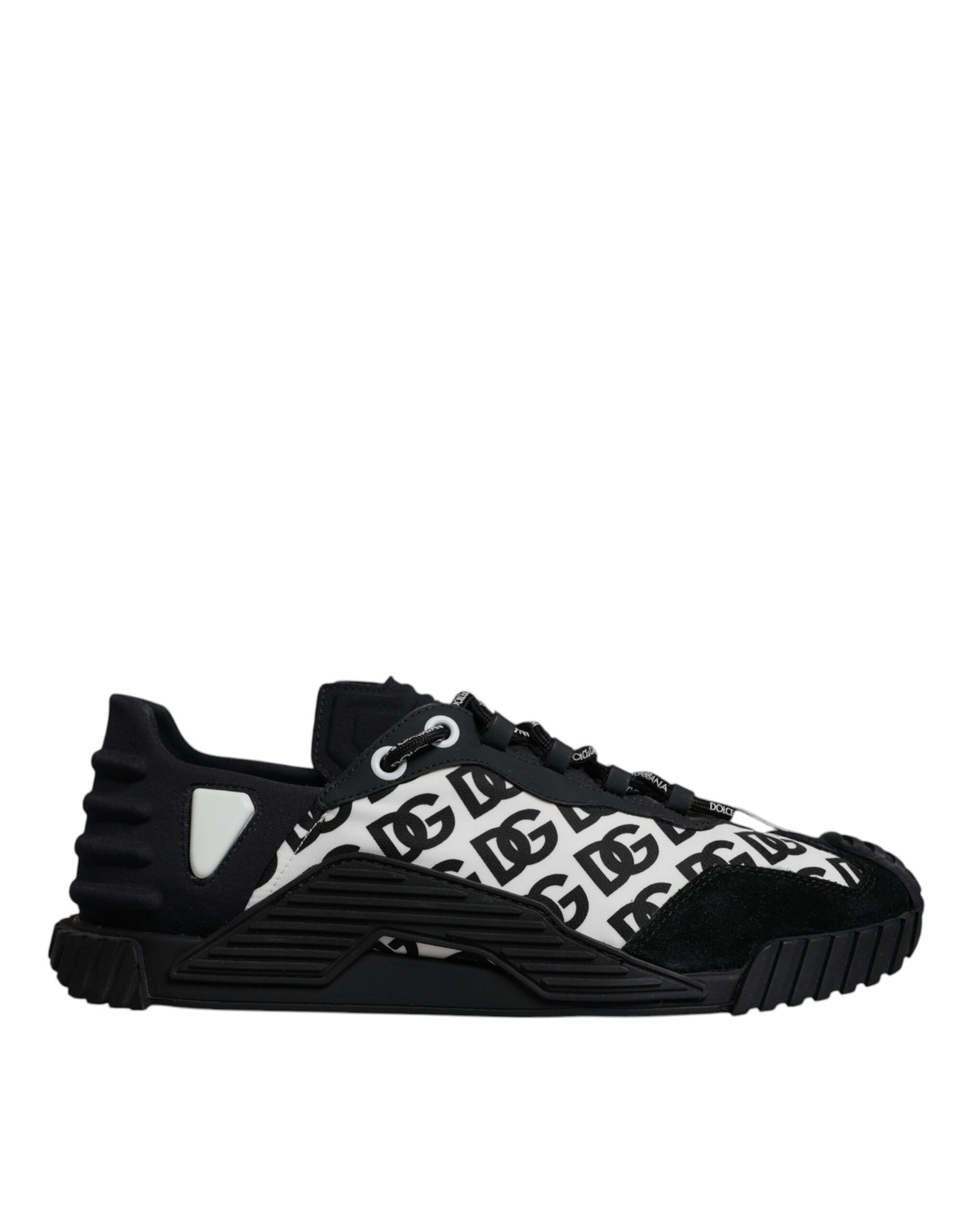 Dolce & Gabbana Black Logo Lace Up Low Top NS1 Sneakers