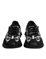 Dolce & Gabbana Black Logo Lace Up Low Top NS1 Sneakers