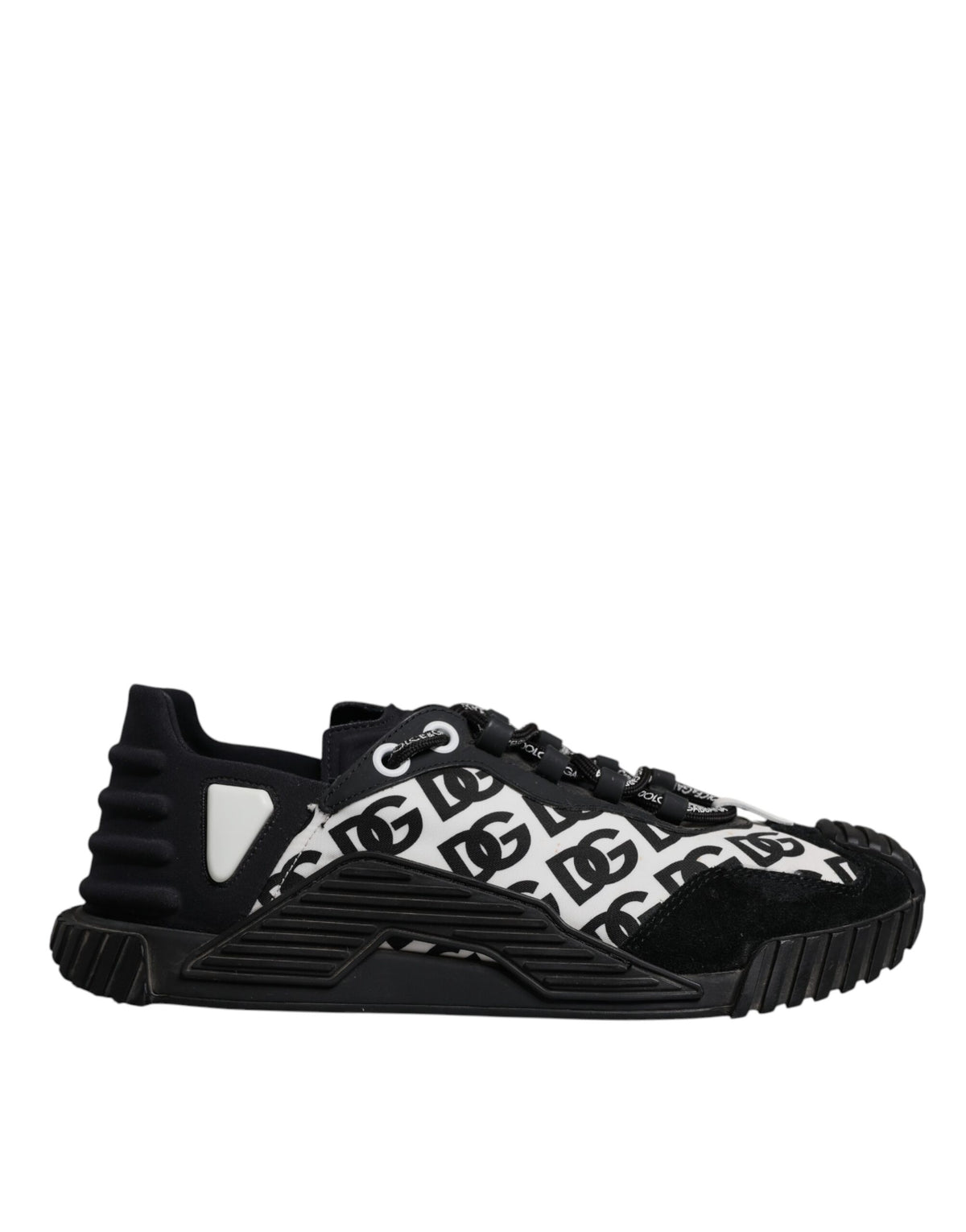 Dolce & Gabbana Black Logo Lace Up Low Top NS1 Sneakers