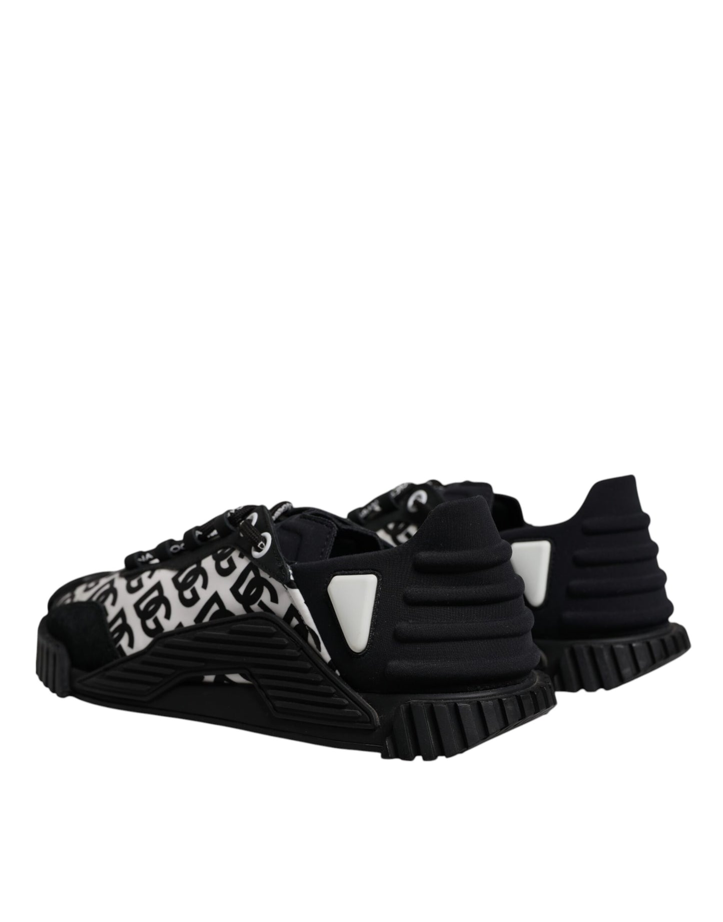 Dolce & Gabbana Black Logo Lace Up Low Top NS1 Sneakers Shoes