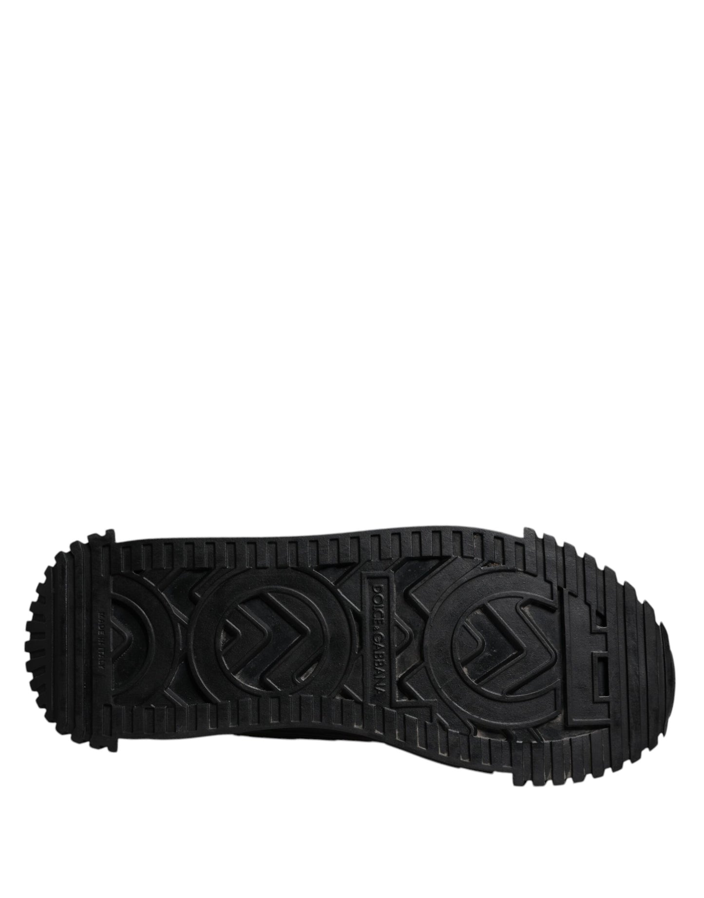 Dolce & Gabbana Black Logo Lace Up Low Top NS1 Sneakers Shoes